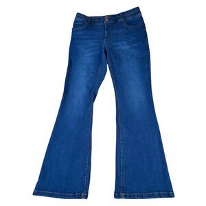 Simply Be Shape & Sculpt Women's 16 US / 20 UK Bootcut Jeans Blue Stretch